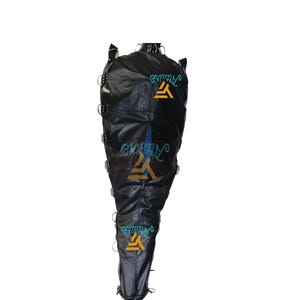 Real Leather Sleep Sack – Full Body Enclosure Restraint Sack, Genuine Leather Bondage Wear for Adults