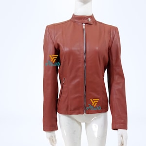 Leverapelle Women&#39;s Genuine Lambskin Leather Jacket