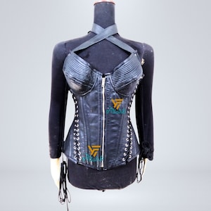 Heavy Duty corset Double Boned Waist Training Genuine Leather Woman Corset Tight Shaper Leather Mistress Corset
