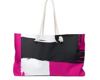 Abstract Pink Weekender Bag