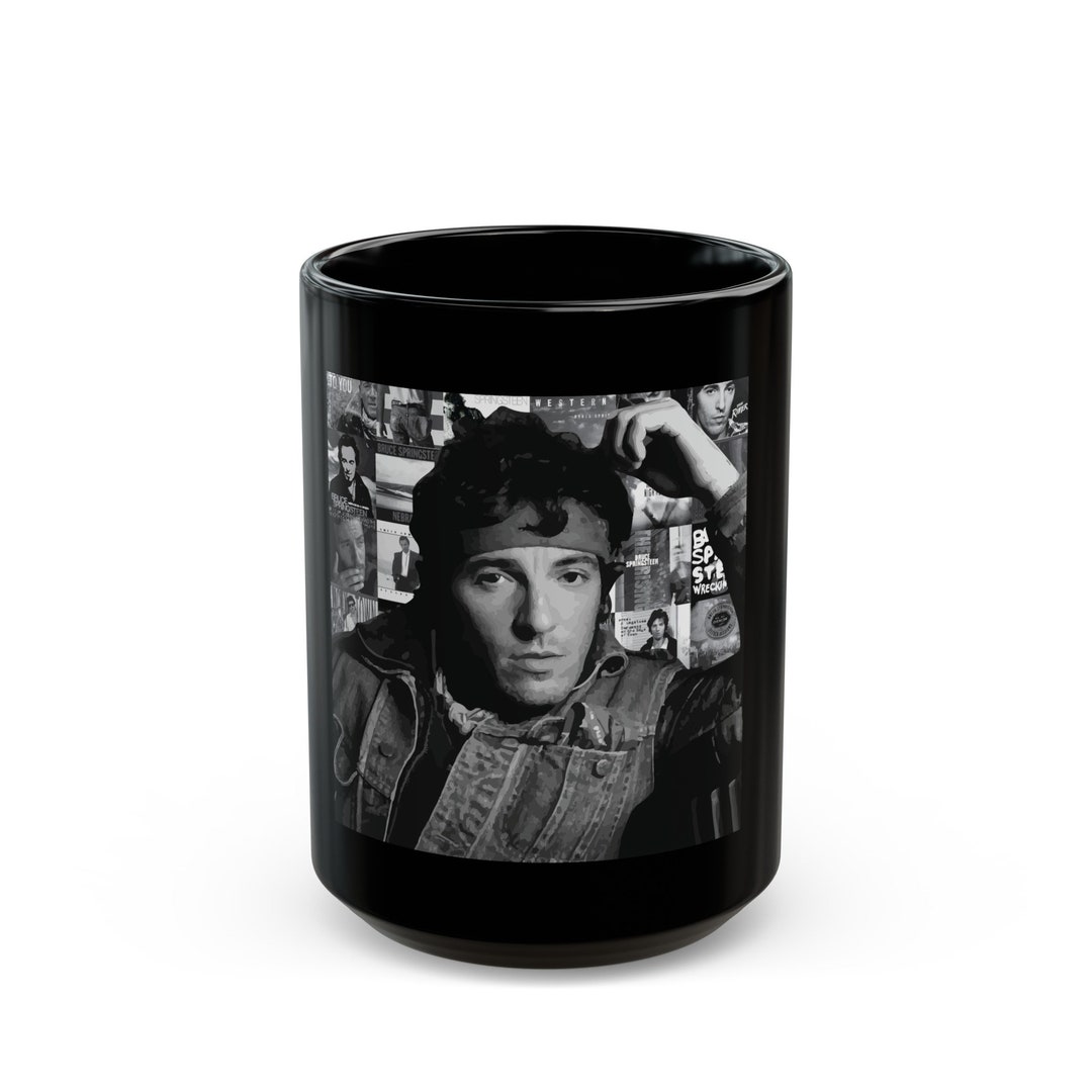 Bruce Springsteen Black Mug (15oz) - Etsy