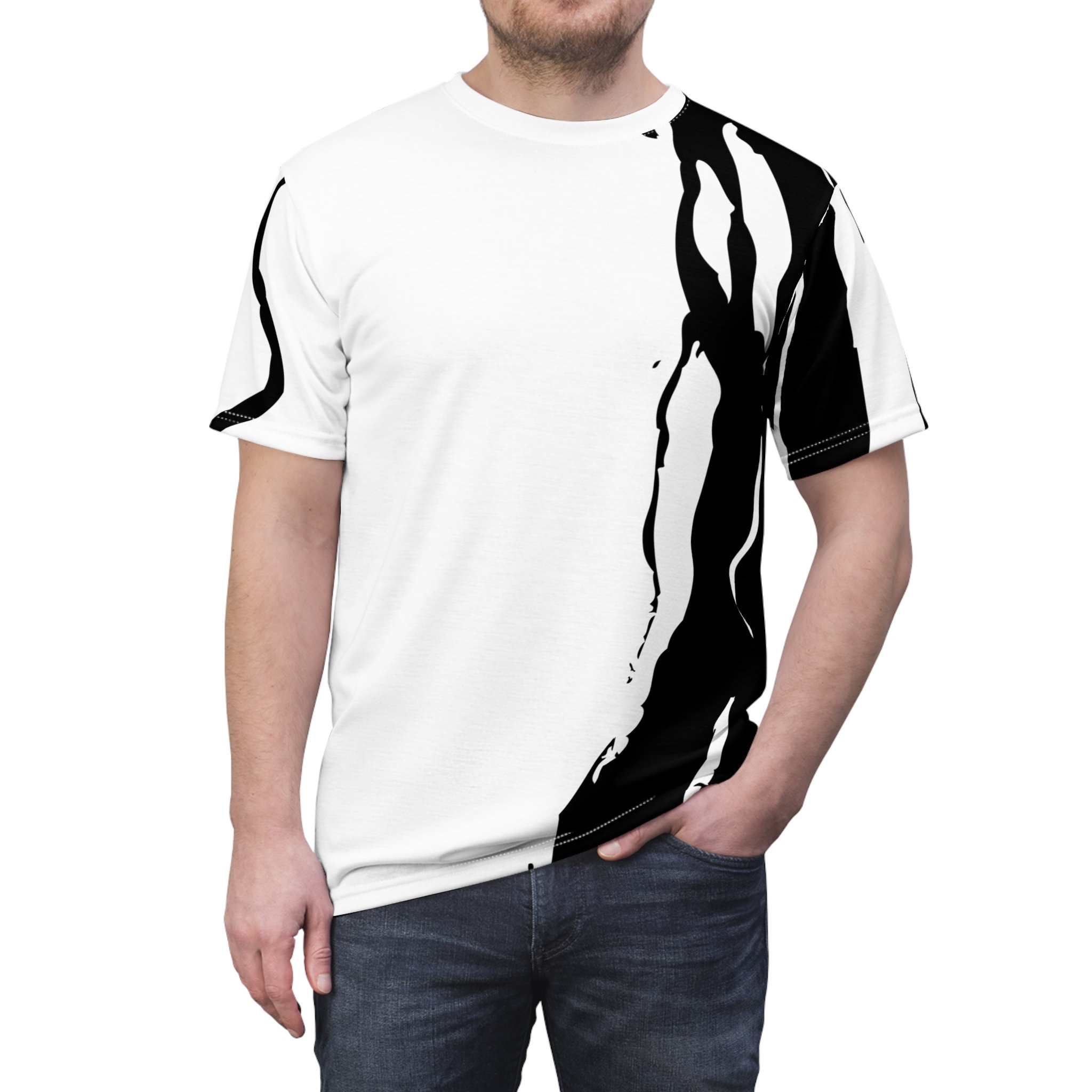【COSYHARU】Lettering Brush Drawing Short Sleeve Tee COSYHARU】Lettering Brush Drawing Short Sleeve Tee (COSYHARU