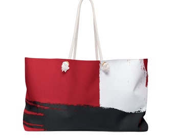 Abstract Red Weekender Bag