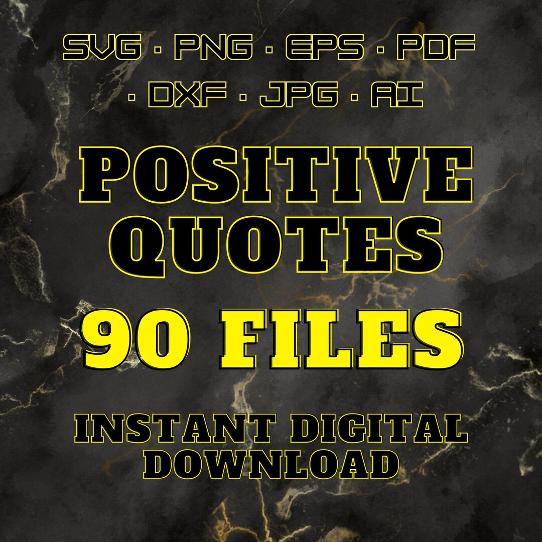 Positive Quotes Svg Bundle Happy Svg Mosivational Quotes - Etsy