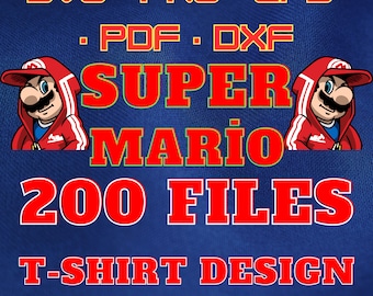 Super Mario SVG-bundel: 200 gesneden bestanden (digitale download)