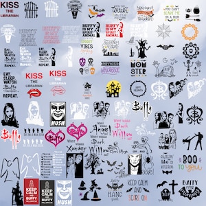Buffy The Slayer Svg, 240 png, Vampire Slayer, Buffy Silhouette, Buffy svg, T-shirt Svg, T-shirt Svg bundel, gesneden bestanden Cricut