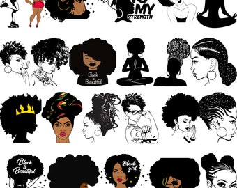 Afro Women SVG Bundle: Black Queen Graphics (Digital Download)