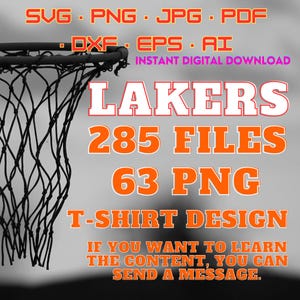 Lakers Svg, Lakers Bundle Svg, Kobe Bryant Svg, 285 Files, Mega Svg, Bundle Svg,  Cut Files Cricut, T-shirt svg, svg · png · eps · dxf· pdf,