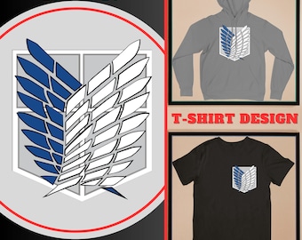 Ataque a los Titanes SVG, Anime SVG, Paquete SVG, Paquete de Anime, Camiseta SVG, Paquete de Camisetas SVG, Paquete Alas de la Libertad, Anime PNG, PNG