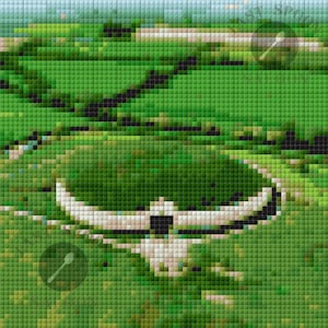 Newgrange Megalithic Passage Tomb Digital Cross Stitch Pattern for Instant Download