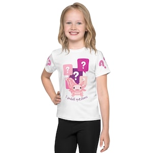 Kids‘ “I Axolotl Questions” Crew Neck T-Shirt
