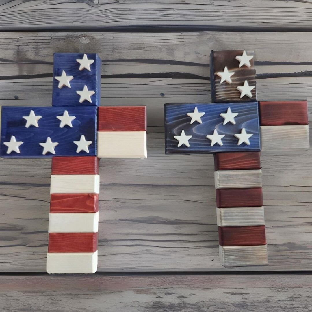 American Cross Flag - Etsy