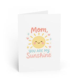 Maman, tu es mon soleil, cartes de vœux | Cartes colorées amusantes pour la fête des Mères, Anniversaires, Merci, Mots d'amour, Célébrations de tous les jours