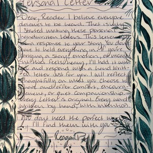 Carta personal manuscrita: respuesta individual y reflexión compasiva (ENVÍO GRATIS)