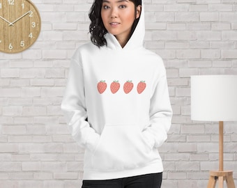 Womens Strawberry Hoodie cute design