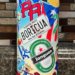 Puerto Rico sticker style  tumbler