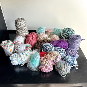 Mixed 3 lb Lot of Yarn Skeins & Balls (1)