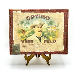 Vintage 1930’s Optimo Wooden Cigar Box