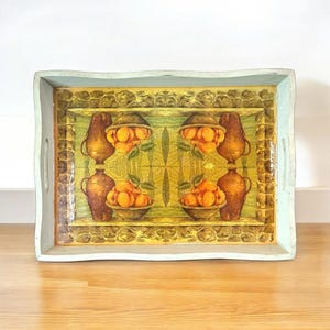 Vintage Handmade Decorative Wooden Serving Tray