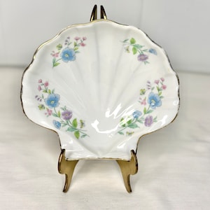 Vintage Porzellan Floral Muschel Schale