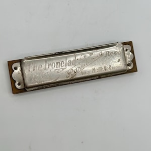 Antique 1897 Hohner Ironclad Harmonica M. Hohner Germany Metal Reed Cover