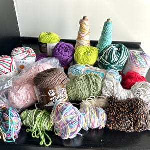 Mixed 3 lb Lot of Yarn Skeins & Balls (2)