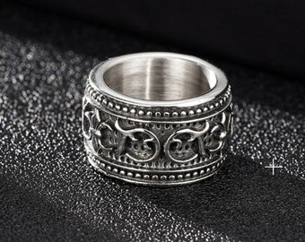 Herren Titan Stahl Ring Größe 12