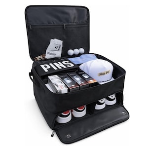 BG1 Golf Trunk Organizer for Car – Travel Golf Bag Storage with Dividers