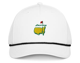 Amateurs Golf Hat with rope - Golf Snapback Masters Logo Parody Hat Golf Gift for Men Braided Rope Cap
