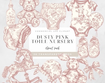 Toile de Jouy Clipart Blue Toile Clipart Chinoiserie png svg French Toil de Jouy Nursery Clipart Baby Shower Clipart Baby Girl Toy Clipart