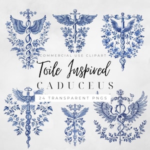 Toile de Jouy clipart blauwe Toile clipart chinoiserie png SVG Franse Toil de Jouy kwekerij clipart arts afstuderen clipart Caduceus clipart