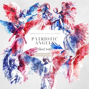 Watercolor Angel Wings Clipart Angel Clipart Girl Watercolor Cute Angel Clipart Angel Clipart Watercolor 4th Of July Watercolor Clipart