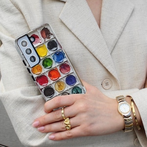 Watercolor Palette Phone Case Watercolor Paint Phone Case Paint Palette Case Artist Phone Case Watercolor Palette Iphone 16 Pro Samsung S25
