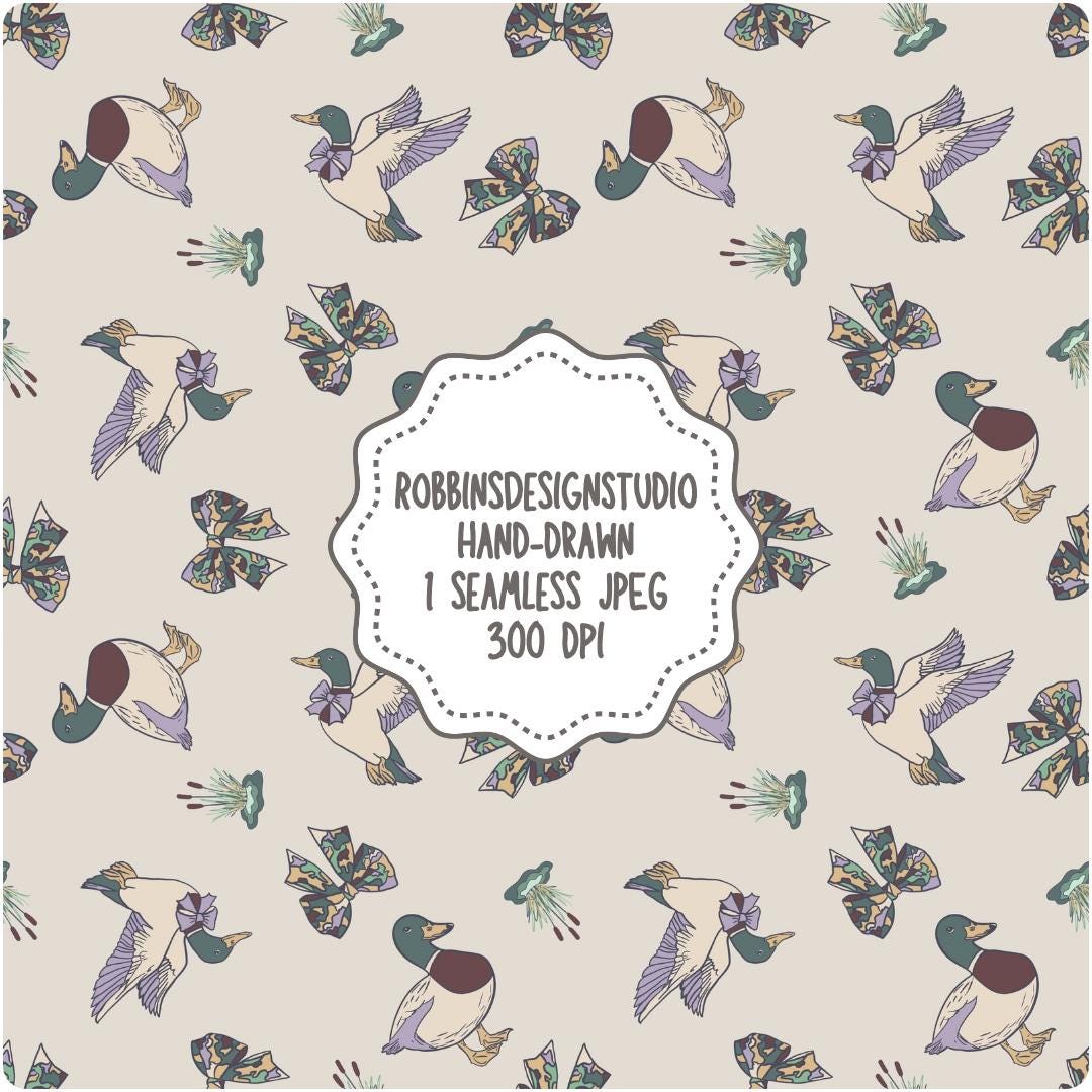 Mallard Duck Seamless Pattern Mallard Seamless Pattern Duck Hunting Png ...