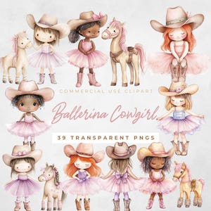 Clipart de baby shower de vaquera Clipart de vaquera bebé Vaquera afroamericana Sombrero de vaquera rosa Vaquera coqueta Clipart de niña bebé Vaquera linda