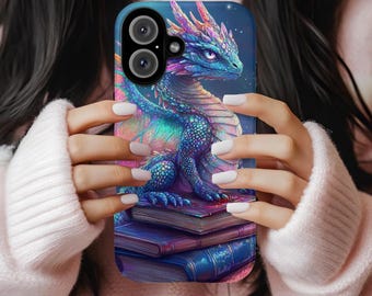 Drachen Bücher Hülle Handyhülle Galaxy Handyhülle Bookish Handyhülle Goth Handyhülle Drachenreiter Designer Handyhülle iphone 16 Hülle Galaxie Pixel