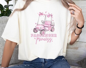 Golf Cart Passenger Princess Golf Cart Princess Shirt Golf Girlfriend Shirt Golf Girlie Funny Golf Shirt Womens Golf Womens Bling Golf Shirt