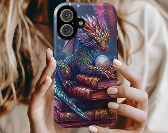 Drachen Bücher Hülle Handyhülle Galaxy Handyhülle Bookish Handyhülle Goth Handyhülle Drachenreiter Designer Handyhülle iphone 16 Hülle Galaxie Pixel
