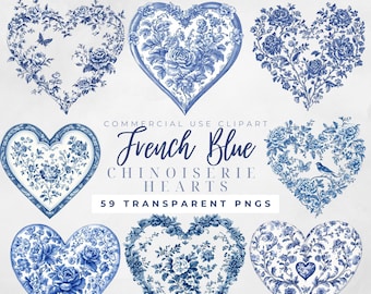 Chinoiserie Valentines Clipart Heart Chinoiserie Pink Toile De Jouy Baby Shower Blue Toile Flowers Pink Toile Grandmillenial Valentine Heart