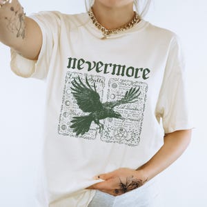 Librariancore Nevermore Shirt Edgar Allen Poe The Raven Shirt Edgar Allen Poe The Dark Edgar Allan Poe Tarot Dark Academia Quoth The Raven