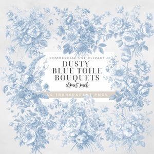 Toile bleu poudré fleur Clipart fleur bleue Clipart toile de Jouy Clipart toile bleue Clipart Chinoiserie png svg Français toile de Jouy Floral