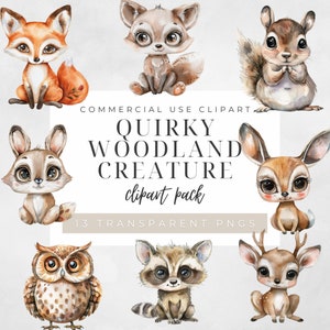 woodland animals watercolor clipart forest animals clipart cute woodland animals nursery decor woodland baby shower clipart bear fox owl