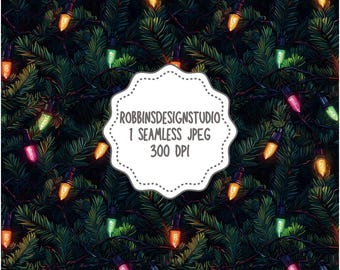 Christmas Lights Seamless Classic Christmas Seamless Fun Christmas  Traditional Christmas Trees Graphics Neon Christmas Minimalist Christmas