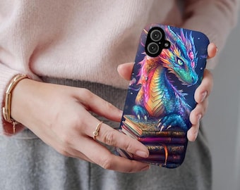 Dragon Books Phone Case Dragon Phone Case Bookish Phone Case Goth Phone Case Dragon Riders Designer Phone Case iphone 16 case galaxy s24