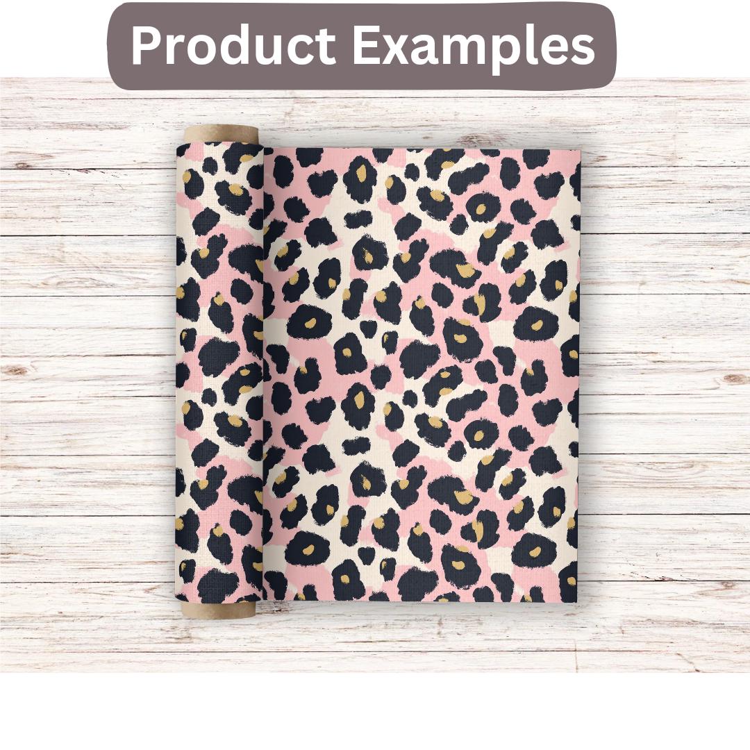 Pink Leopard Seamless Pink Glitter Leopard Digital Paper Monochrome ...