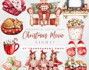 Christmas Movie Night Clipart Christmas Clipart Christmas Card Png Christmas Movies Png For Movie Night Popcorn Clipart Movie Night Party