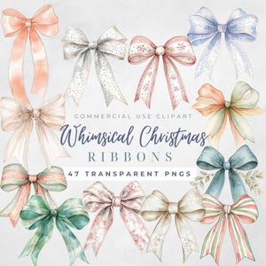 Skurril Weihnachten Bögen Clipart Grandmillenial Weihnachten Clipart Hell Rosa Bogen Clipart Blau Weihnachten Bogen Kokette Weihnachten