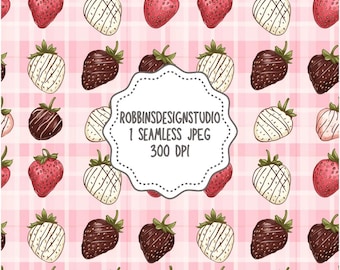 Strawberry Girl Seamless Hearts Seamless Pattern Strawberry And Bows Seamless Strawberry Preppy Seamless Png Valentine Seamless Preppy Girl