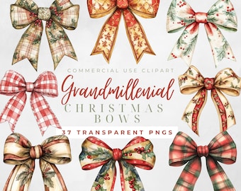 Whimsical Christmas Bows Clipart Christmas Coquette Bows Clipart Christmas Coquette Retro Christmas Png Coquette Bow Clipart Christmas Shirt