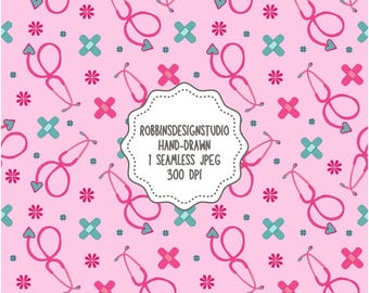 Krankenschwester-Leben-nahtlose Datei Krankenschwester-nahtlose Muster Krankenschwester-Leben Png Krankenschwester Sublimation Krankenschwester Digitales Papier Medizinischer nahtloser Krankenschwester-Hintergrund